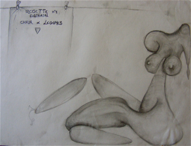 dessin corps et l&eacute;gumes